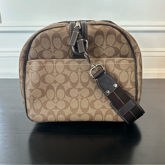 Coach Brown Signature Duffel Bag 
Like New
Minimal Wear and Tear - Picture 4 of 9